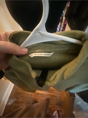 Avalanche Olive Green Beanie with Mountain Patch